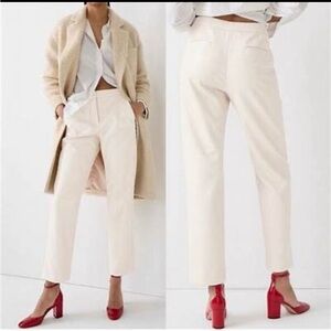 J. CREW KATE COTTON VELVET STRETCH PANTS IN PRESSED DAHLIA SIZE 4